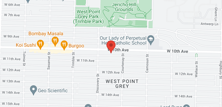map of 4248 W 10TH AVENUE
